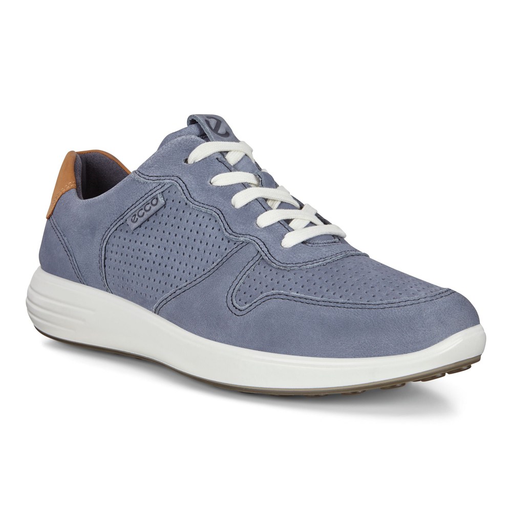 Tenis Hombre - ECCO Soft 7 Runner Lace-Ups - Azules - UYS328706